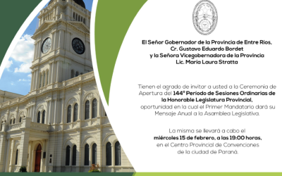 Apertura de sesiones ordinarias. Expectativa por la aprobación de nuestra carrera de Grado