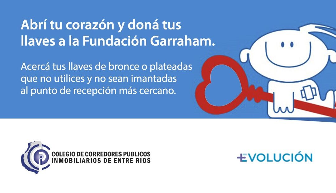 El Colegio se suma a la 2ª Campaña solidaria de donación de llaves para la Fundación Garraham
