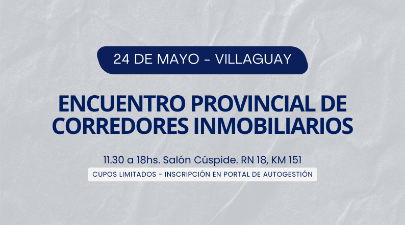 Con un encuentro provincial, el CCPIER invita a celebrar el Día del Corredor Inmobiliario