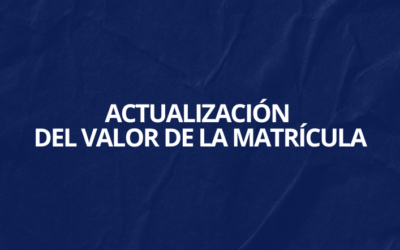 Actualización del valor de la matrícula